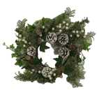 Corona plástica blanca redonda cm ø40