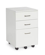 Cajonera de oficina en MDF tres cajones Fresno Blanco NADIR 40x44x h65 cm