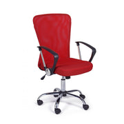 Silla de oficina BRISBANE roja regulable en altura