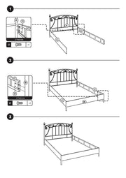 Cama matrimonio nudos blancos 160x195x115h cm