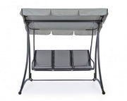 Mecedora de acero tres plazas Antracita GRELY 190x120x h185 cm