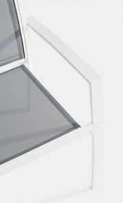 Juego de salón de jardín de 3 piezas en metal blanco Auri