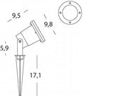 Proyector Gu10 C - Línea punto negro Spike