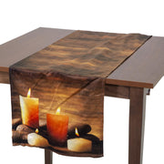 Camino de mesa vela led marrón cm40x150