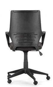 Sillón de oficina en tejido Damon con respaldo bajo negro