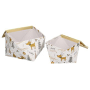 Caja cartón 1-2 oro blanco 20,9x20,9h10 cm