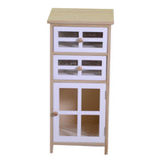 Cajonera Naomi 1 puerta y 2 cajones rectangulares natural cm33x30xh72