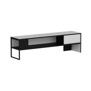 Mueble tv Concord blanco y negro 150x35xh.42 cm.