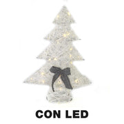 Árbol de plástico con led blanco cm38x10h51
