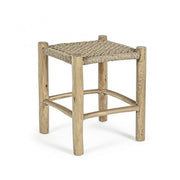 Taburete de exterior en teca natural LAMPOK 38x38x h45 cm
