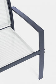 Juego de salón de jardín de 3 piezas en metal Auri antracita