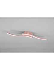 Diseño de luz de techo Varilla doble Led 4000k Route Rose Gold Trio Lighting