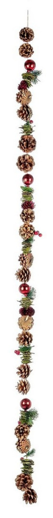 Ghirlanda Olga Rosso H150 4x