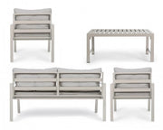 Salón de jardín marfil con cojines extraíbles