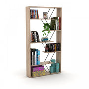 Biblioteca moderna con divisor moderno de roble negro 84 x 22 x 157 h