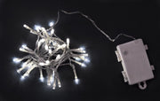 Cadena de luces LED blanco, 6x48, hilo transparente, interior