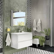 Mueble de baño Trasimeno blanco brillo con espejo