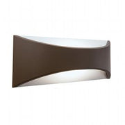Lámpara de pared de aluminio fundido con difusor satinado - 12W, 935 lúmenes, luz cálida café