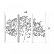 Decoración de pared de árbol negro moderno