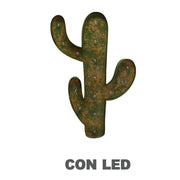 Cactus metal verde con led cm40x58,5x5