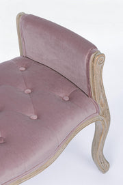 Banco individual clásico madera terciopelo Diva 71 x 48 x 60 cm