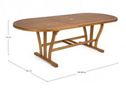 Mesa extensible Noemi de madera ovalada de melamina 180/240x100 cms
