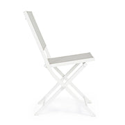 Silla plegable Hilde blanca para exterior