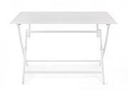 Mesa de exterior en aluminio Blanco ELIN 110x70x h71 cm