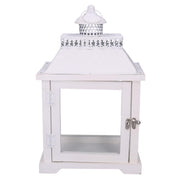 Farol de madera blanco cuadrado cm24x16h39