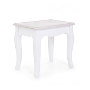 Mesita de noche shabby en MDF blanco CHARLENE 41x30x h38 cm