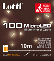10m cadena 100 micro led color blanco calido