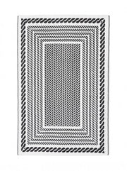 Alfombra Kashan Blanco-Negro 150X210