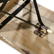 Conjunto de jardín con mesa y dos bancos en madera y acero Verdelook