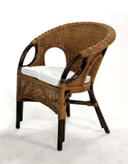 Sillón de jardín lucrezia cm 60 x 60 xh 82-47 nogal con cojín