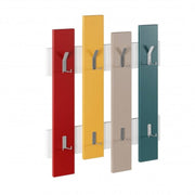 Colgador de pared Wave multicolor con 8 ganchos