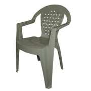 Sillón de jardín de resina antideslizante Norma Dimaplast color gris tórtola