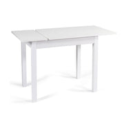 Mesa de comedor extensible Madera enchapada en melamina Fresno Blanco 60x90-120 cm