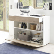 Aparador 1 cajón 1 solapa blanco-roble 111x42xh 82 cm(ASTRAKATMBLRC-209007-05K)