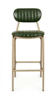 Taburete de bar vintage verde oscuro Addy 41x51x100h cm