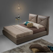 Cama doble con contenedor ARMONIA Tortora 188x223x h109 cm