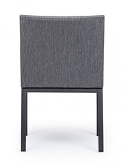 Silla de exterior con reposabrazos en tejido Antracita OWEN JX55 55x62x h82 cm
