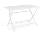 Mesa de exterior en aluminio Blanco ELIN 110x70x h71 cm