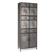 Cómoda Store con 2 puertas y 10 cajones de estilo industrial cm 169h