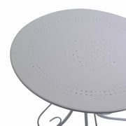 Mesa aluminio viejo blanco leche 95 cms