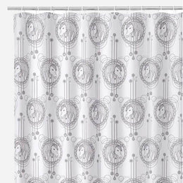 Cortina de ducha de poliéster Unicornio 180 x 200 cm