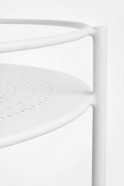 Carro para botellas de acero blanco