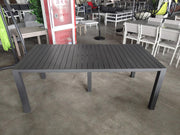 Mesa de jardín extensible de aluminio gris tórtola 100 x 200-260-320 xh 75 cm