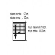 Mosquitera vertical de marfil adaptable cm 120 x 170 h