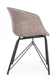 Silla Warhol vintage polipiel beige 59 x 54,5 x 80 cm