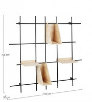Estantería District de metal vintage de 4 plantas 105x105 cm